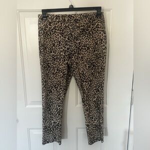 Leopard Print Stretch Crop or Capri Pants